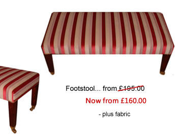 Footstools made to order in your chosen fabric
